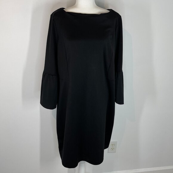 Charter Club Woman Black Belle Sleeve Dress size 2X - Picture 1 of 4